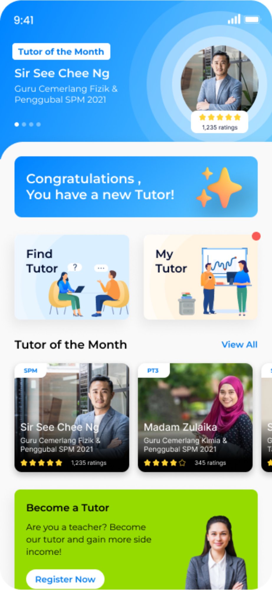 Senarai tutor terbaik bulan ini dalam aplikasi tuisyen online Pickiddo